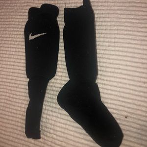 Nike all in one soccer sock with shin guard